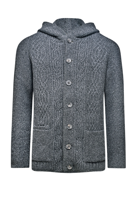 Strickjacke mit Kapuze