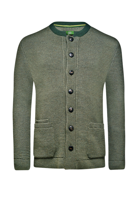 Strickjacke mit Lodenpatches