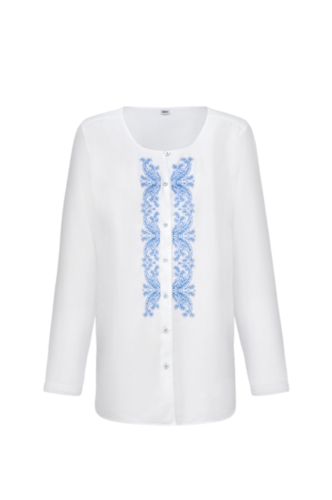 Bluse mit Paisley- Stickerei