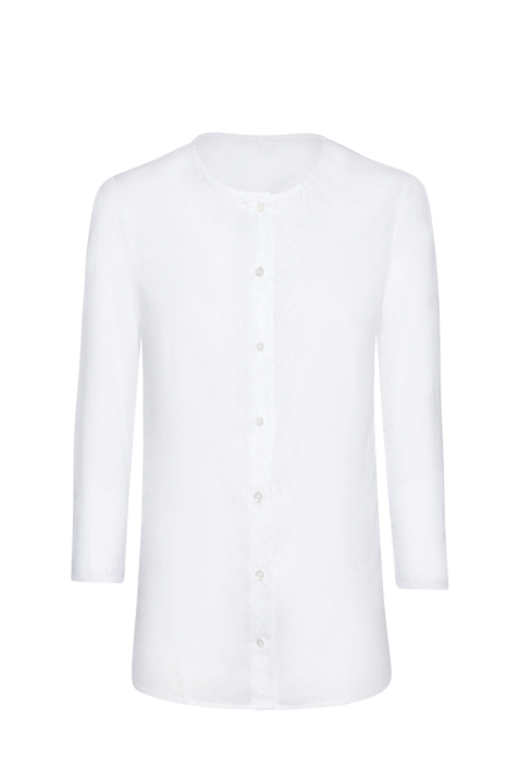 Klassische Bluse mit gestickter Margerite