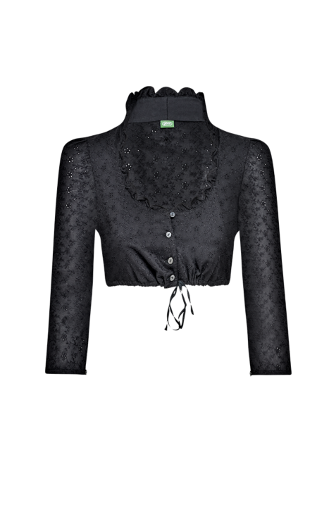 All-over bestickte Dirndlbluse