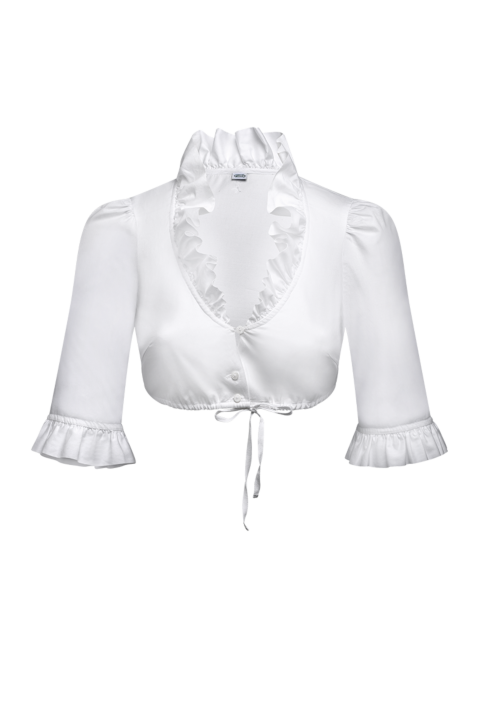 Dirndlbluse aus Baumwollsatin