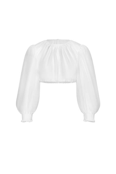 Faltenbesetzte Dirndlbluse