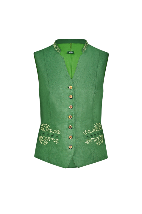 Gilet mit Kragenstickerei