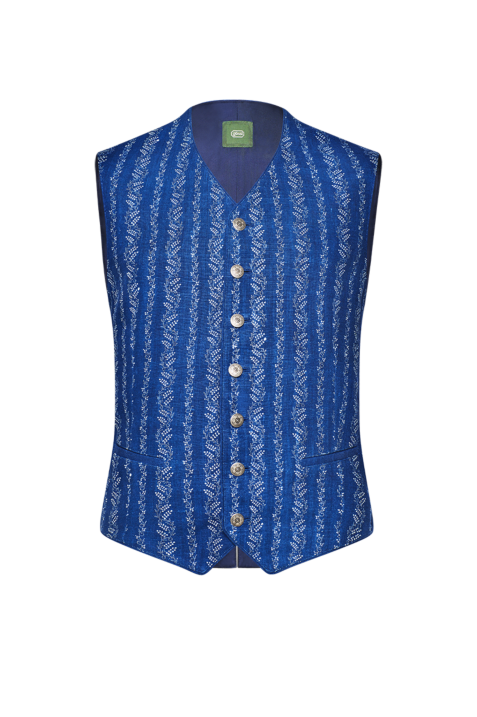 Blaudruck-Gilet
