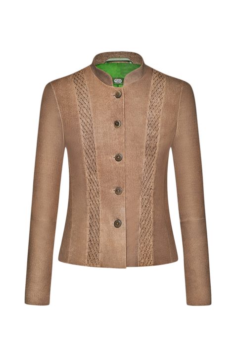 Gesmokte Lederjacke