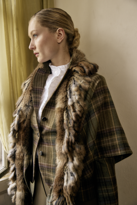 Dreieckstuch mit Karomuster