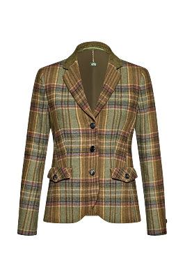 Damen Jacke Karo mit Revers