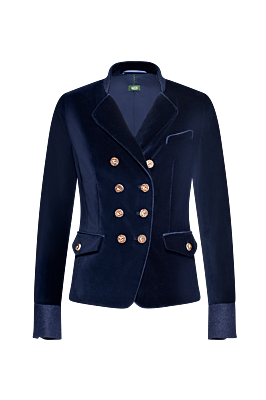 Samtjacke mit Revers
