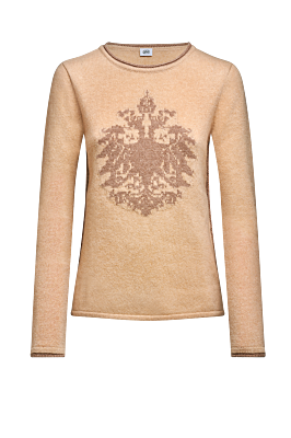 Strickpullover mit Doppeladler-Intarsie