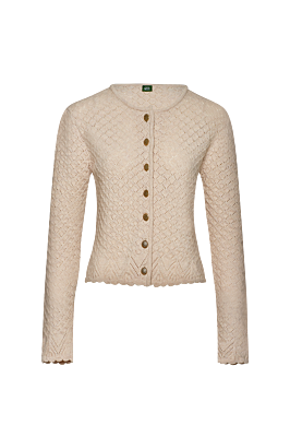 Strickjacke in Ajourmuster