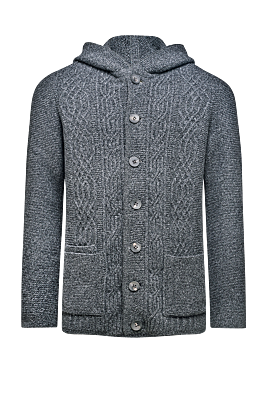 Strickjacke mit Kapuze