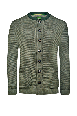 Strickjacke mit Lodenpatches